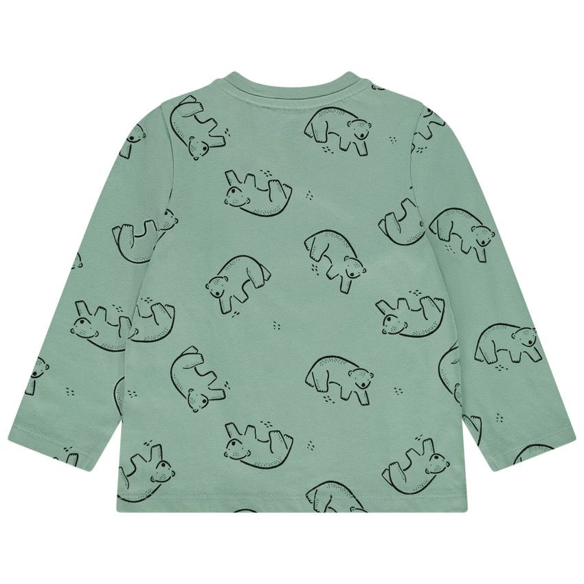 T-shirt manches longues en jersey imprimé animaux pour bébé garçon - Vert