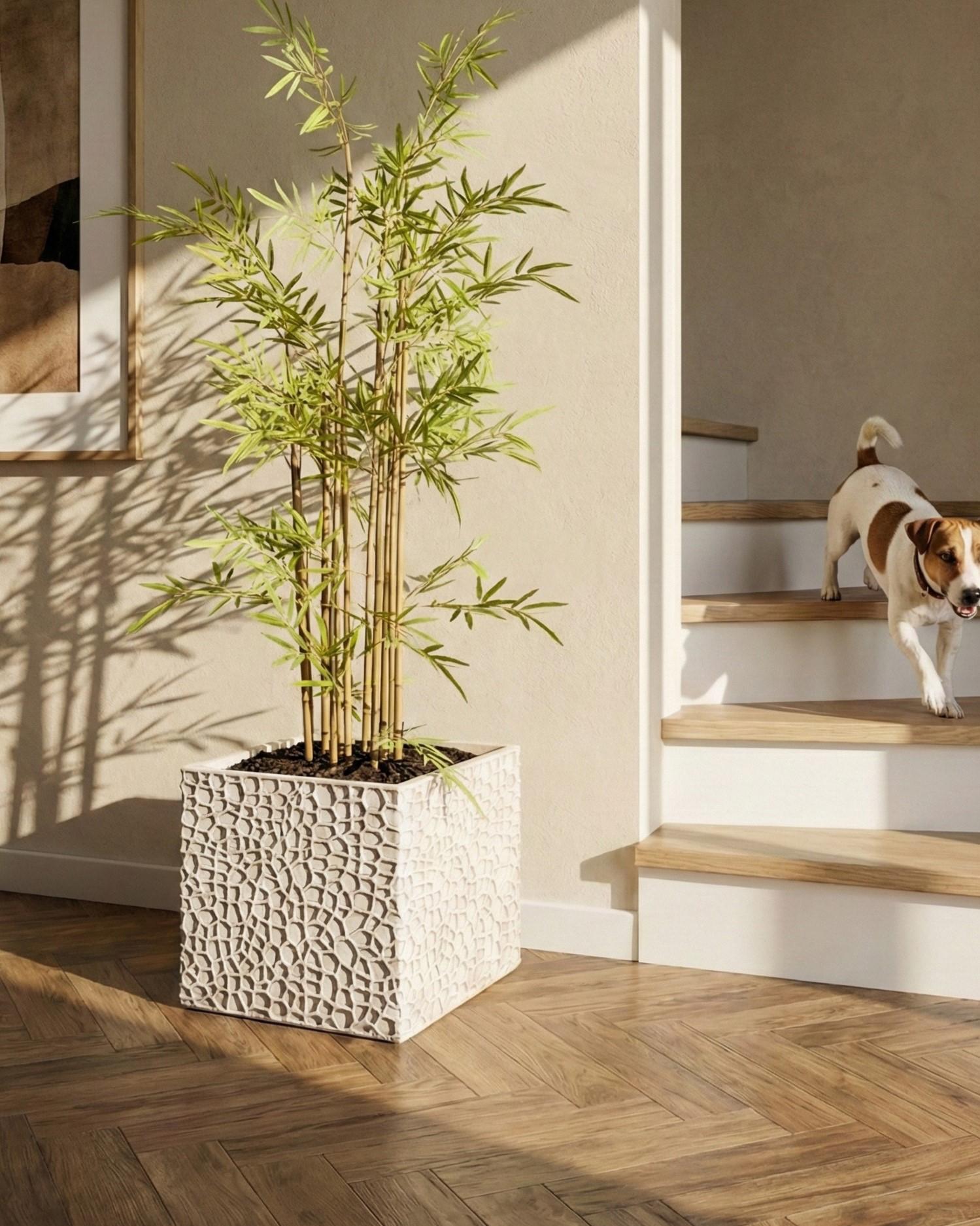 Bloempot FEIYAN 44 cm Lichtbeige