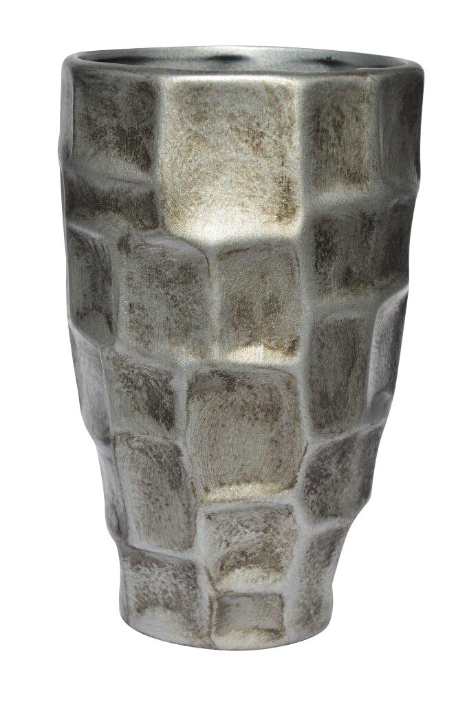Vase 27 cm altsilberfarbig