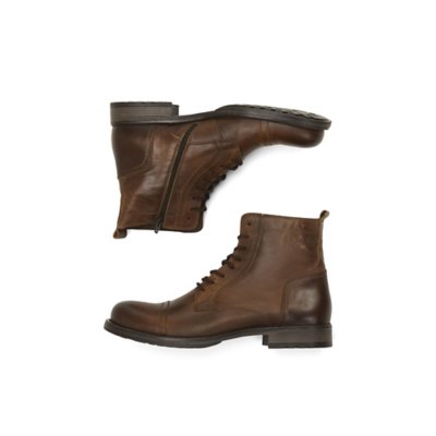 Boots homme Jfwrussel Leather Cognac 19 ROUGE JACK JONES