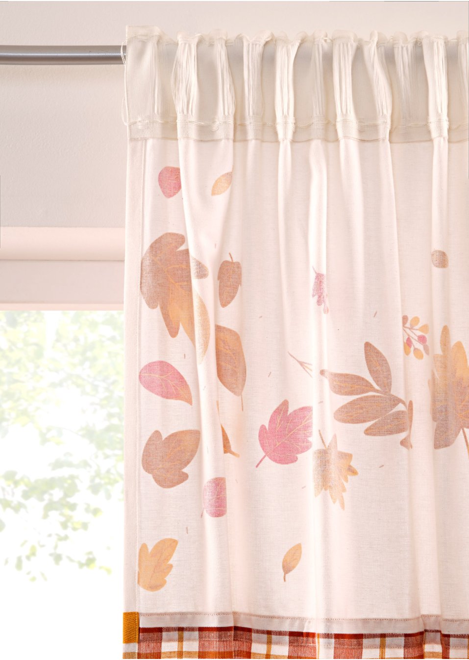 Panneau en coton avec imprimé feuilles (1 pce.)