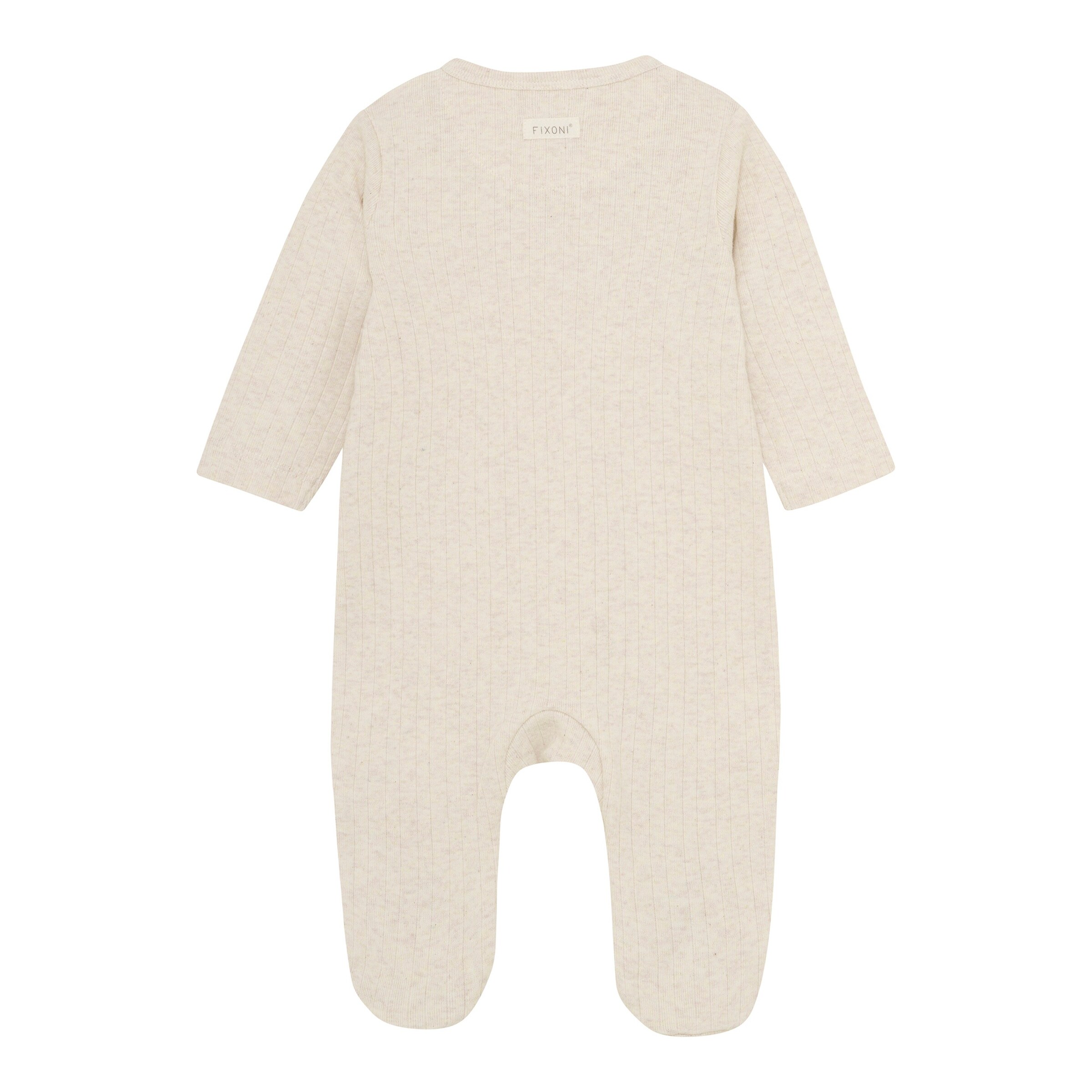 Fixoni Schlafoverall mit Fuß Rippqualität  beige