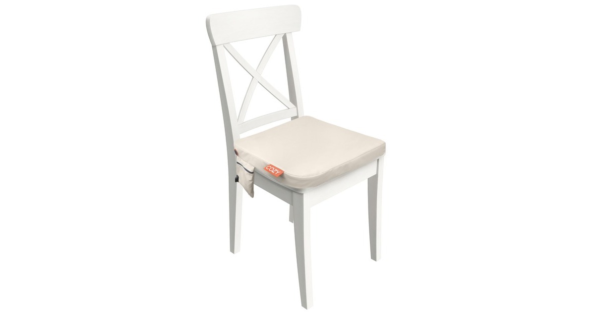 CozyJord Outdoor infrarood verwarmd draadloos zitkussen warmtekussen  (Lichtbeige, Powerbank 10000 mAh)