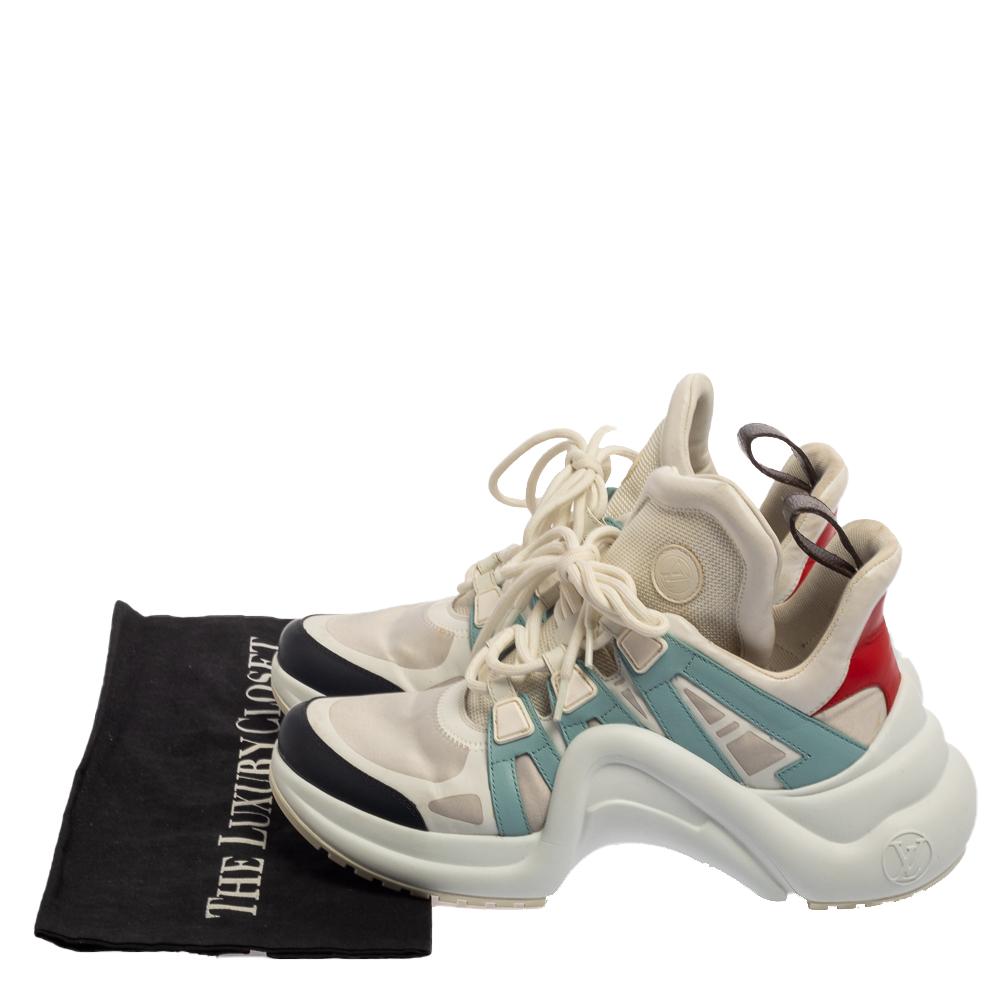 Louis Vuitton Mesh And Monogram Canvas Archlight Lace Up Sneakers