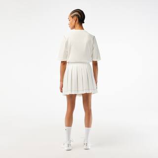 Jupe plissée femme Lacoste Sport Édition Roland Garros Robes & Jupes - Blanc - Lacoste - Femme