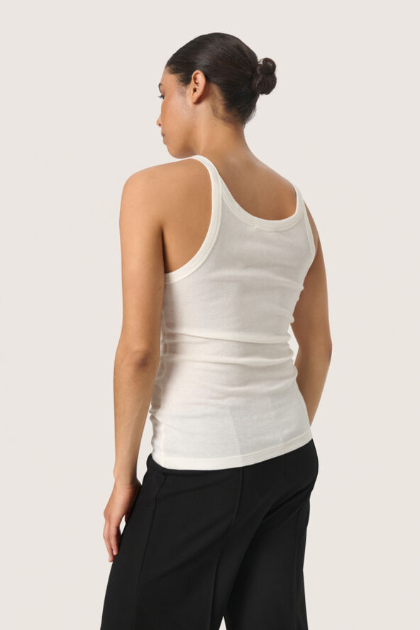 Soaked in Luxury SLFauna Tank Top Whisper white