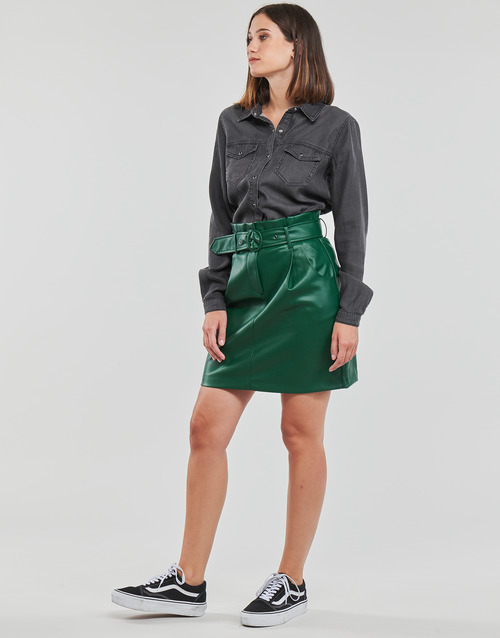 Vila - VICHOOSY HW COATED SKIRT - Vert