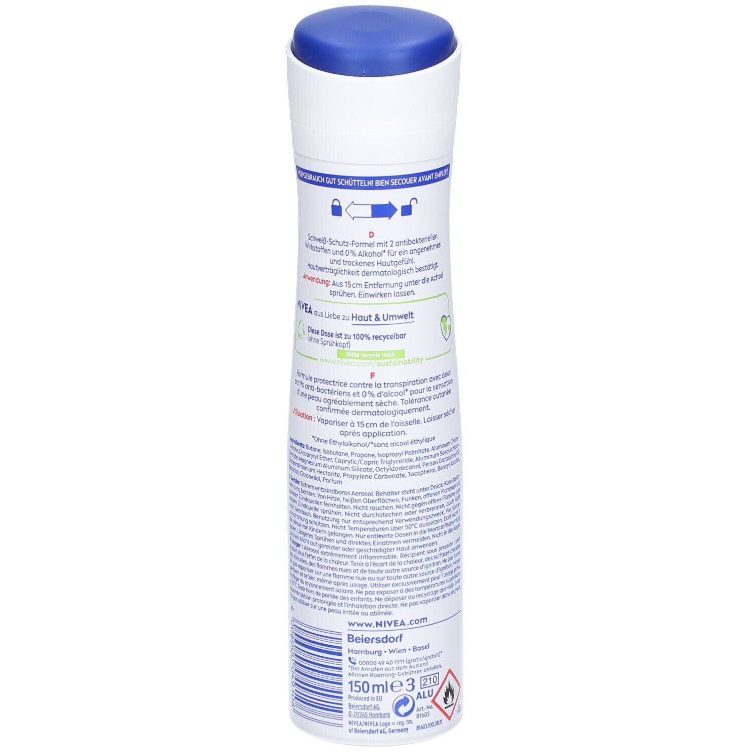 NIVEA® Deo Anti-Transpirant Dry Comfort Quick Dry Spray