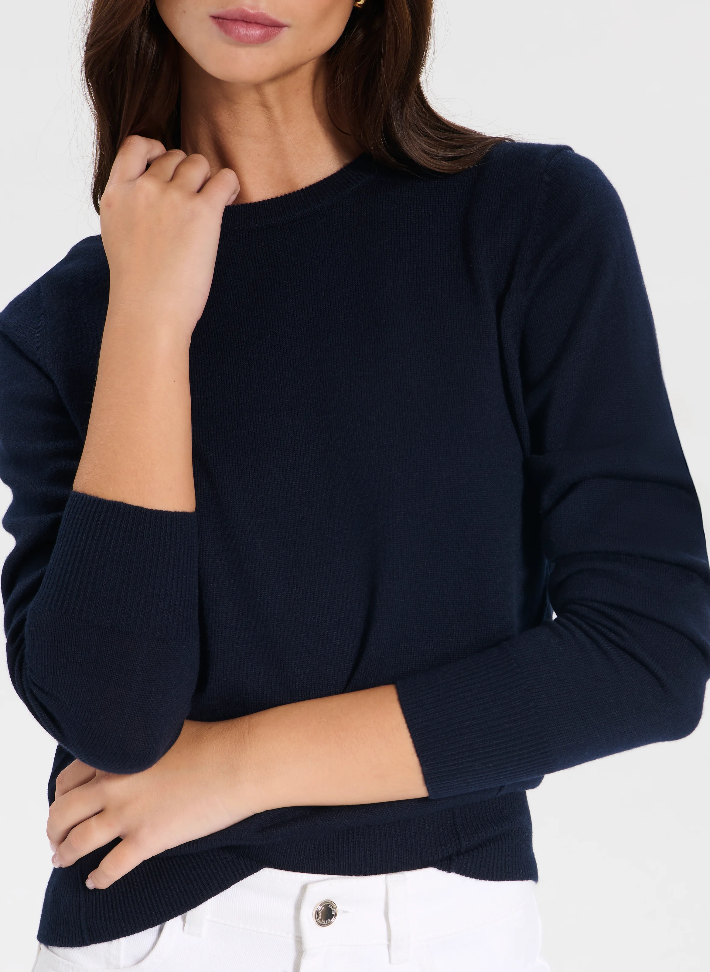 PUCCINO - Pull droit en maille | Bleu