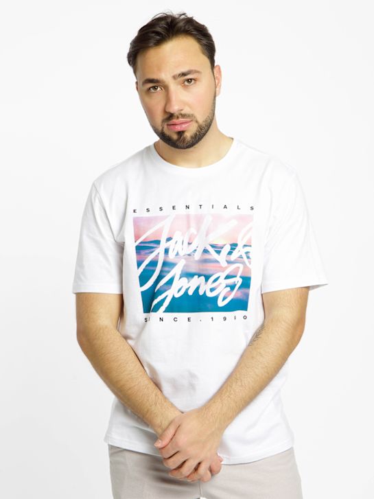 JACK & JONES T-Shirt Weiss