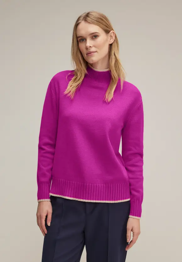 Pullover mit Stehkragen - purple cozy pink