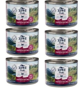 Ziwipeak - 6 x Venison vådfoder til katte 185 gr