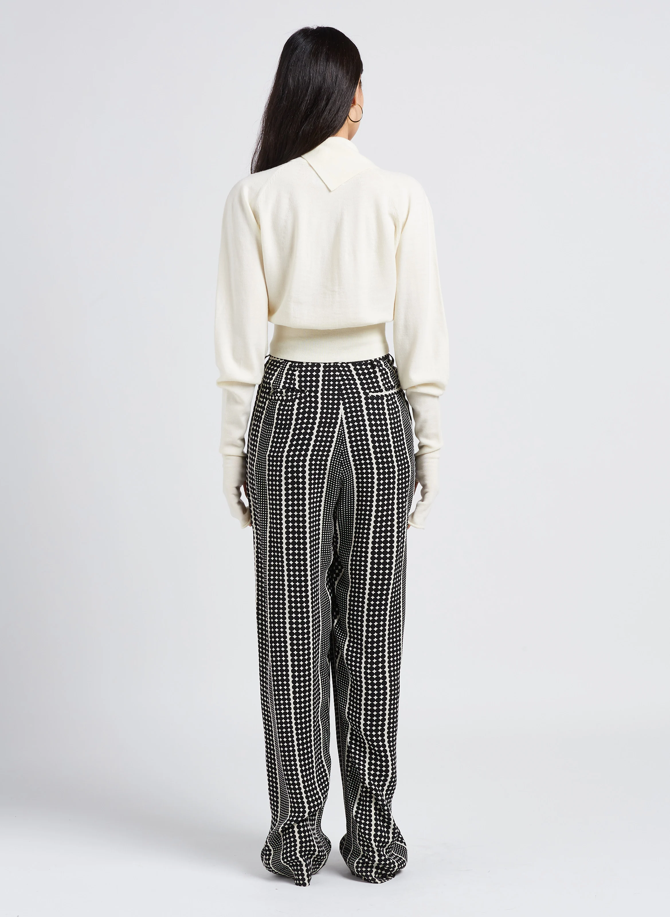 MARIUS - Pantalon taille haute large | Noir