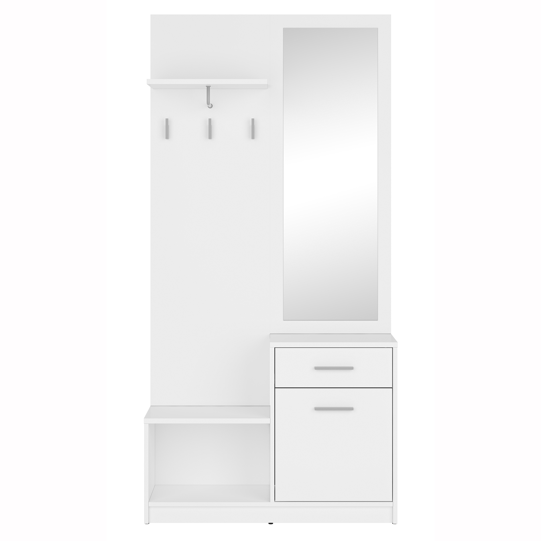 Garderobe - weiß matt - 186 cm
