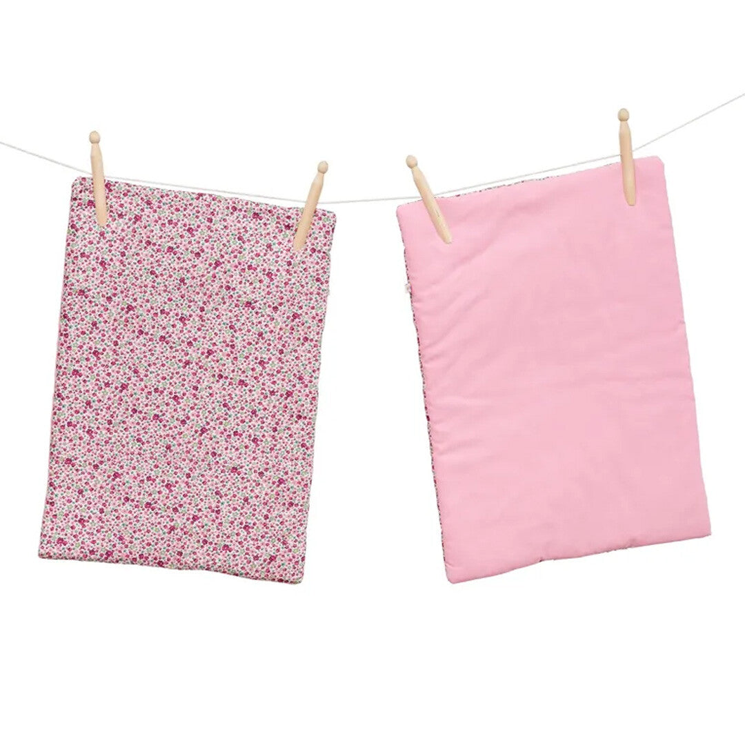 Poppie toys rotan poppenbed met beddengoed
