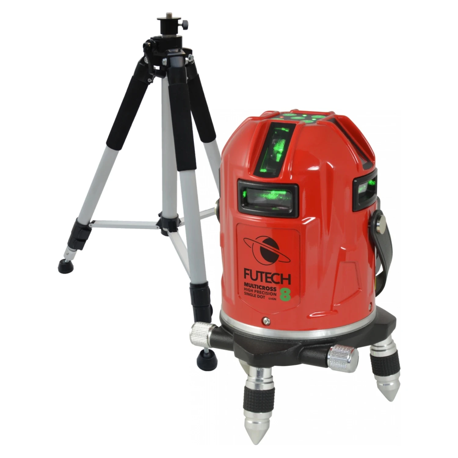 FUTECH Multicross 8 HPSD Kruislijnlaser set incl. statief - in koffer – groen – 50m - 8 lijnen