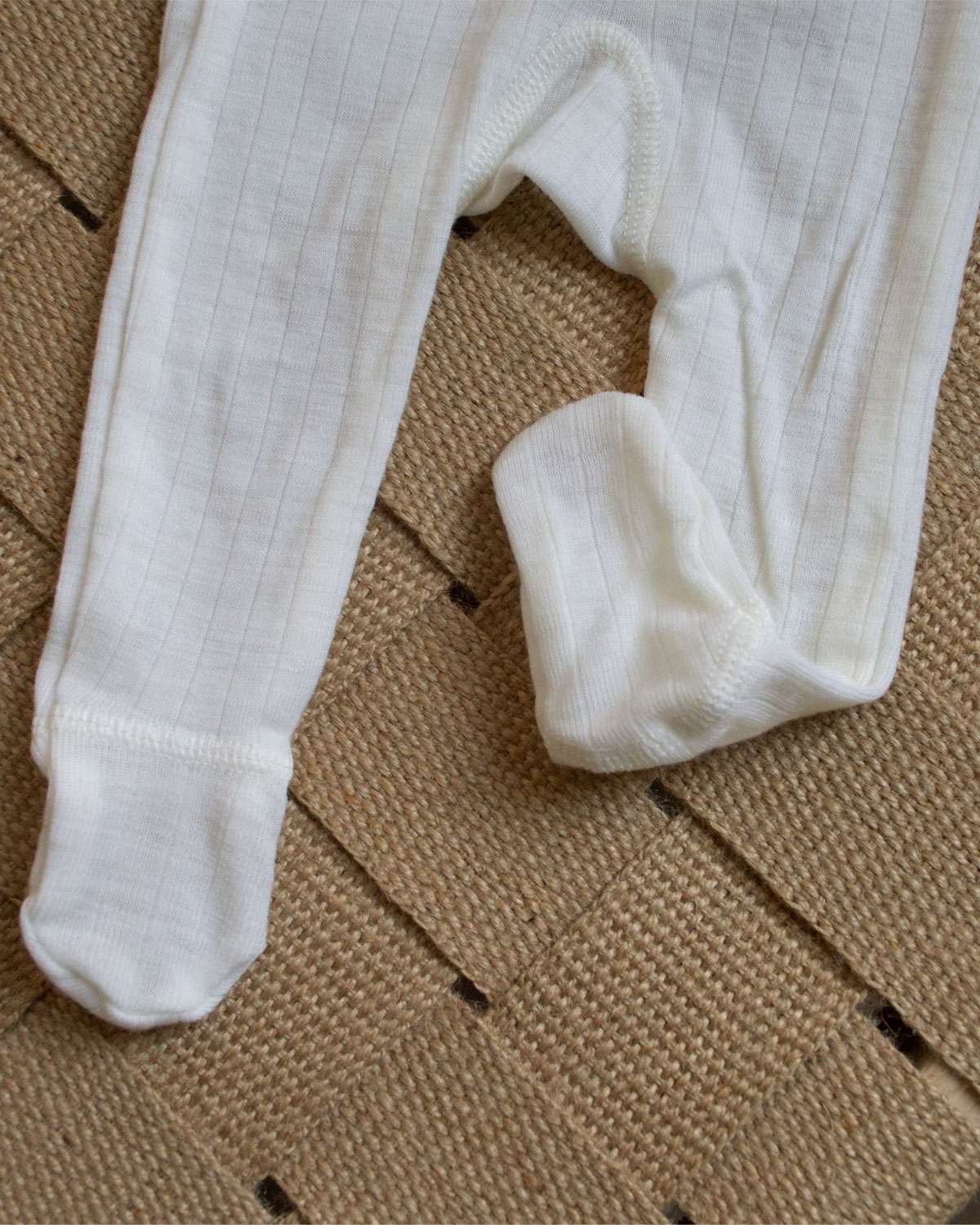 Leggings med fot – 100% Merino – Rib – Basic