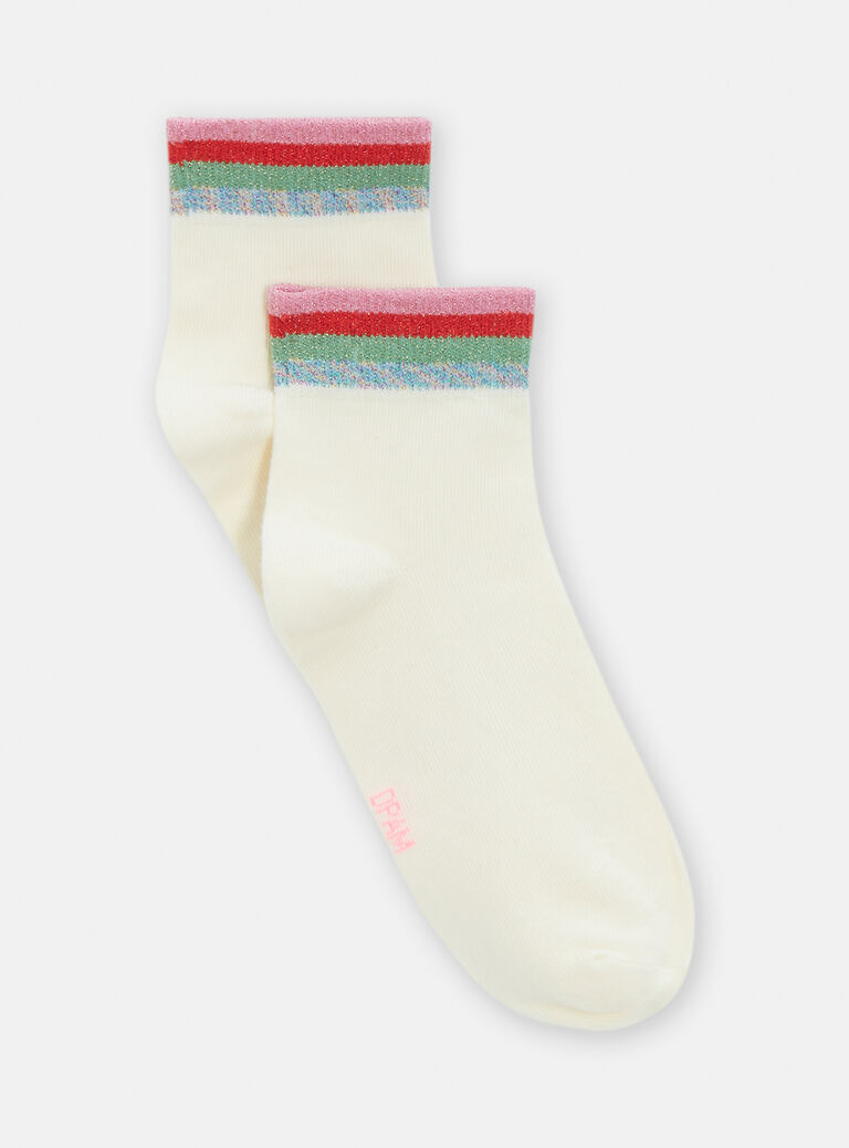 Chaussettes à rayures colorés pour fille