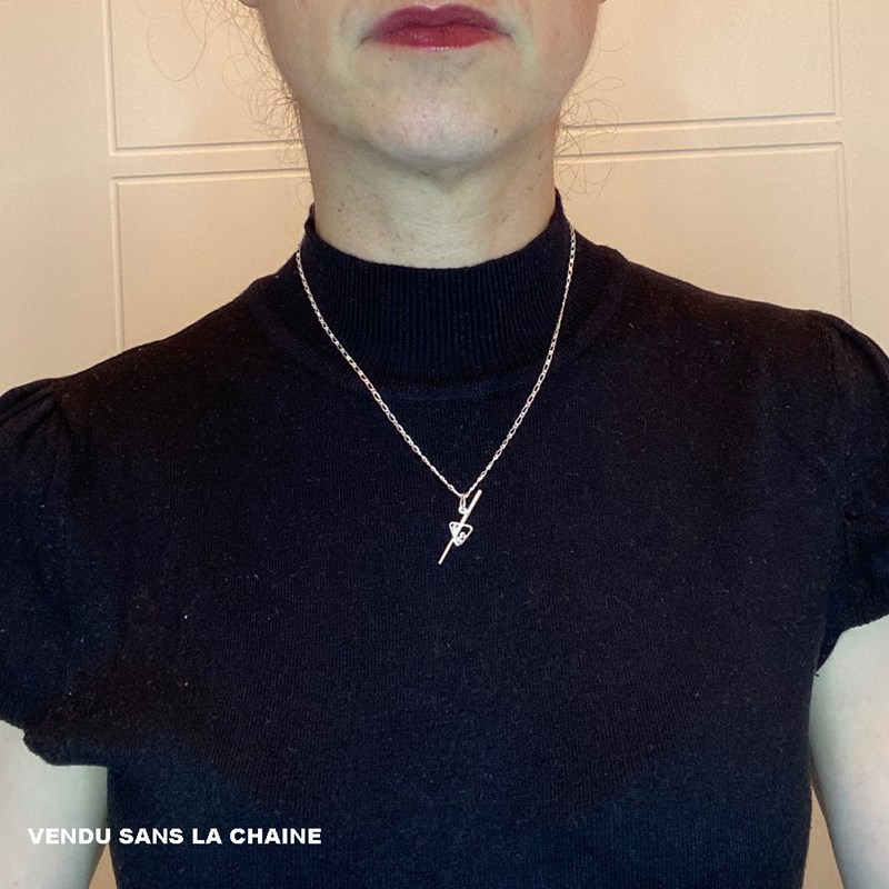 Pendentif billard - Argent massif