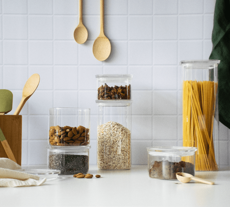 Boîte de conservation carrée en verre 1.4L - PEBBLY