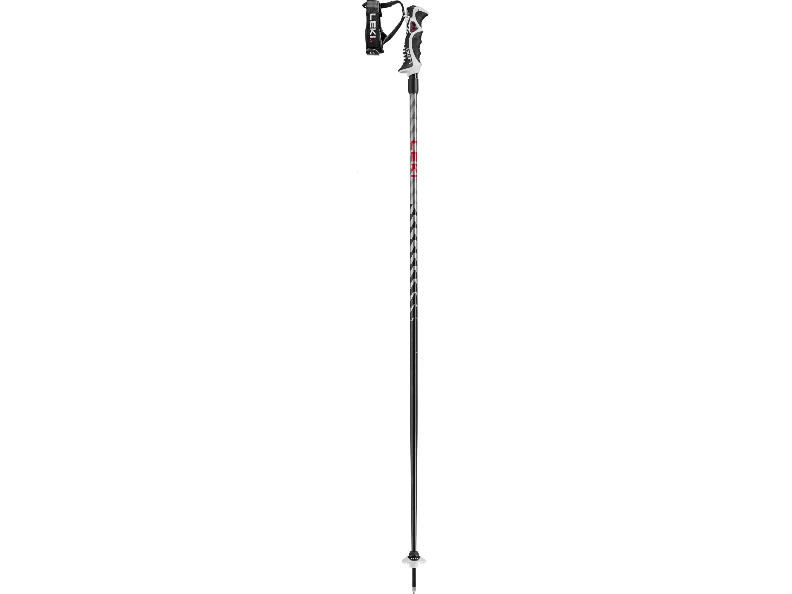 LEKI Hot SHOT S, Ski racing, 135 cm, Voksen, Unisex, Sort, Lys grå, Aluminium