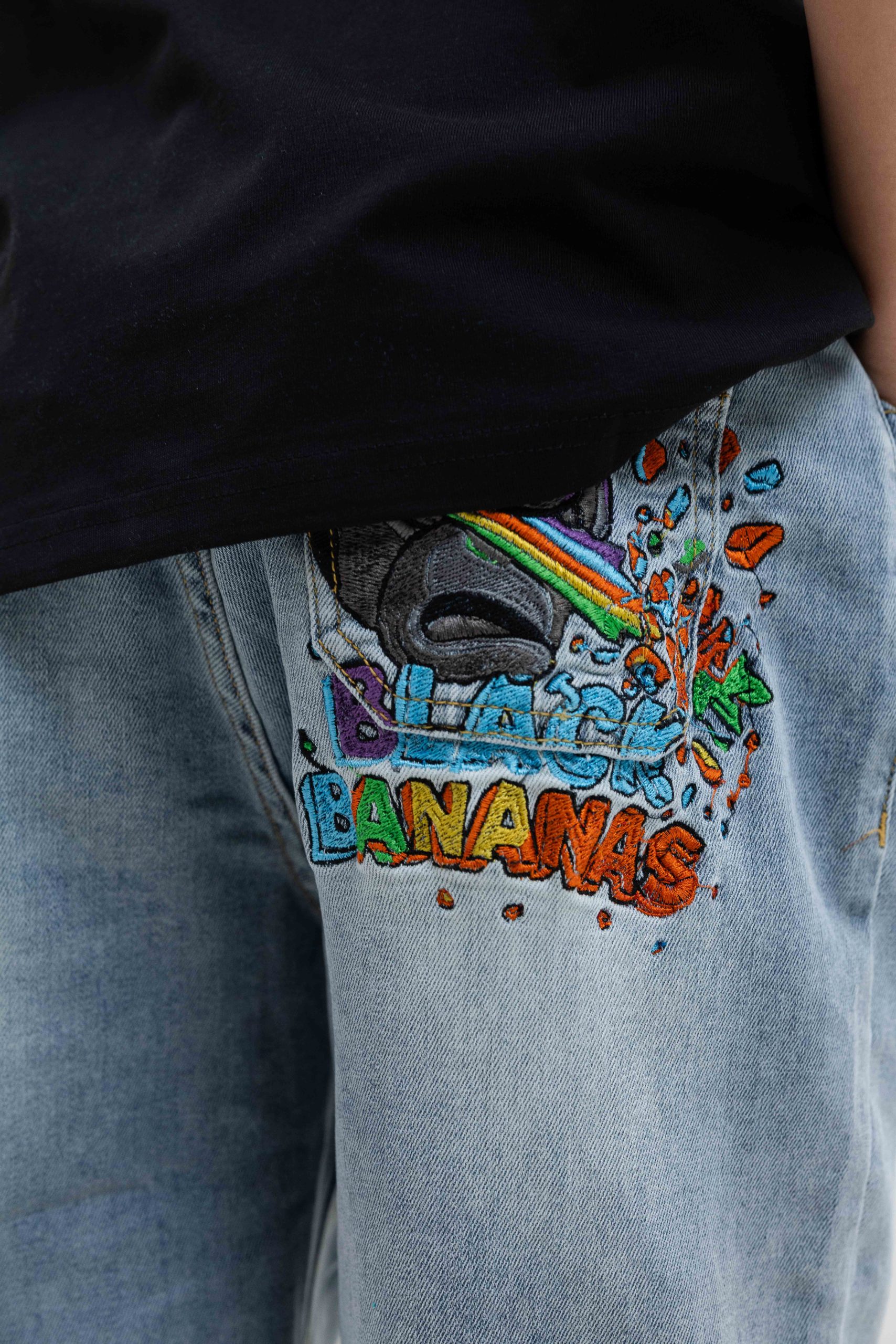 Black Bananas Laser Denim Jeans Kids Lichtblauw