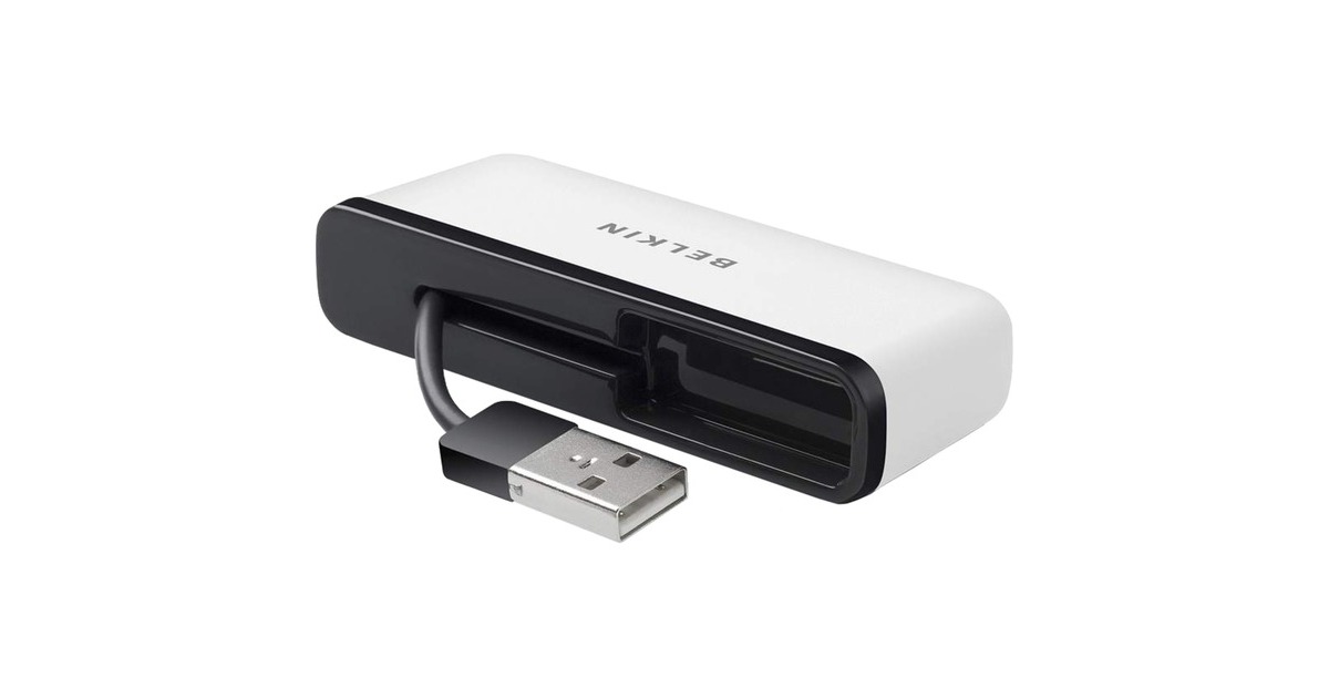 Belkin4-poorts reishub usb-hub  (Wit/zwart)