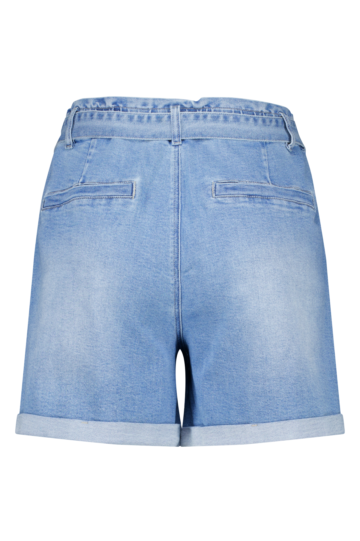 Denim short met ceintuur Stonewash Denim