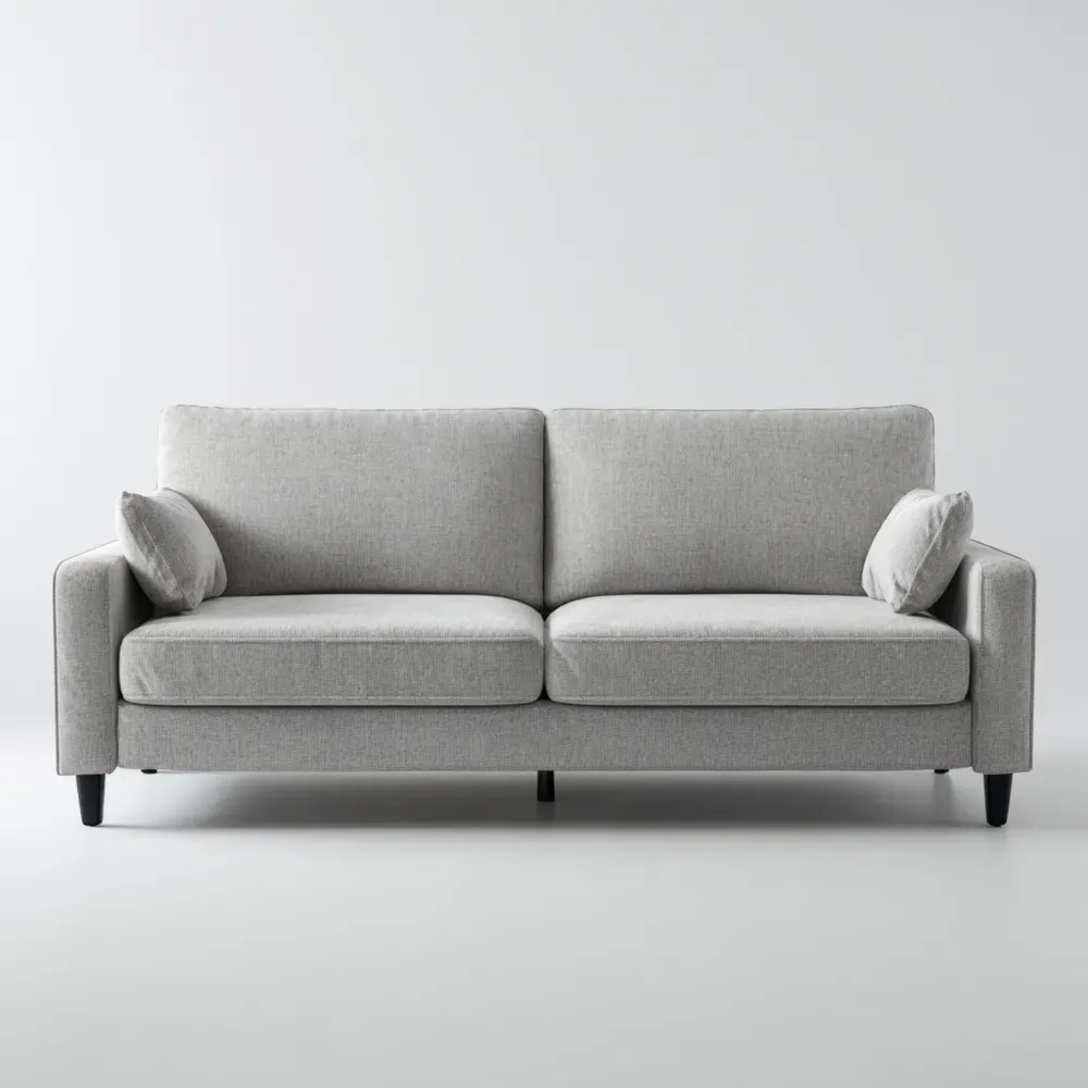 Zweisitzer-Sofa Stoff 180x80x85 cm – Hellgrau – Moderner Stil
