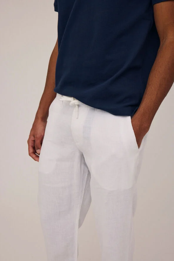 Magasin du Nord Collection Luigi linen pants White