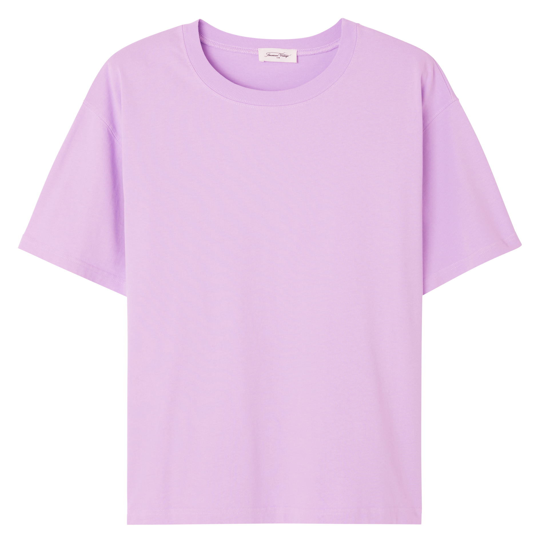 FIZVALLEY - Tee-shirt ample col rond en coton| Violet
