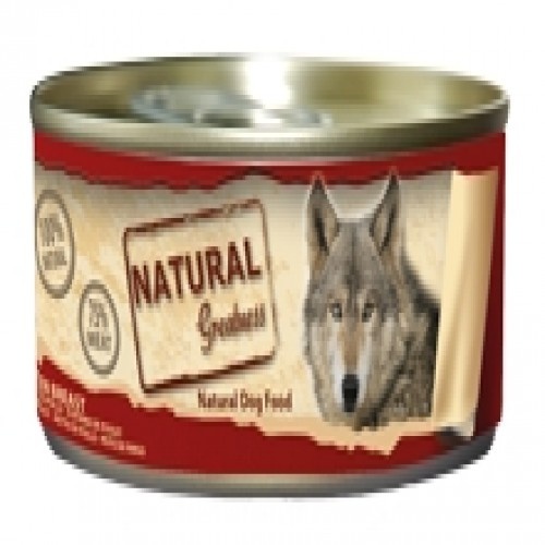 Pacote com 12 latas de ração úmida para cães, sabor frango.