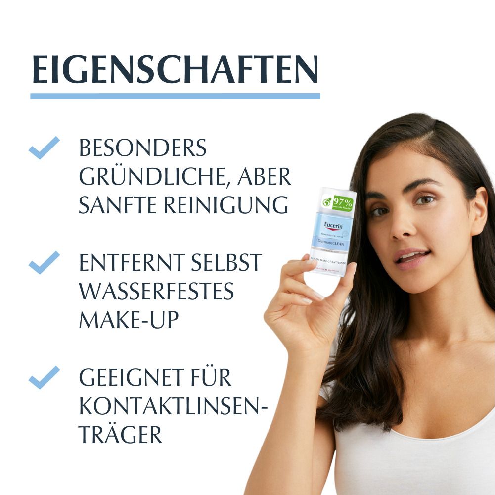 Eucerin® DermatoCLEAN Augen-Make-Up-Entferner – Entfernt sanft Mascara, ohne empfindliche Haut auszutrocknen
