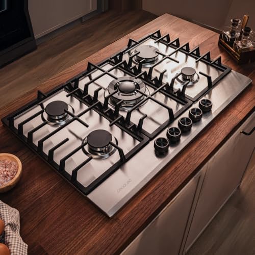 Cecotec Plaque à gaz Bolero Squad G 4200S Glass Black. Plaque à gaz avec 4 feux, finition verre noir, puissance 8000W, grilles individuelles et allumage électrique avec sécurité des vannes. : Cuisine et Maison