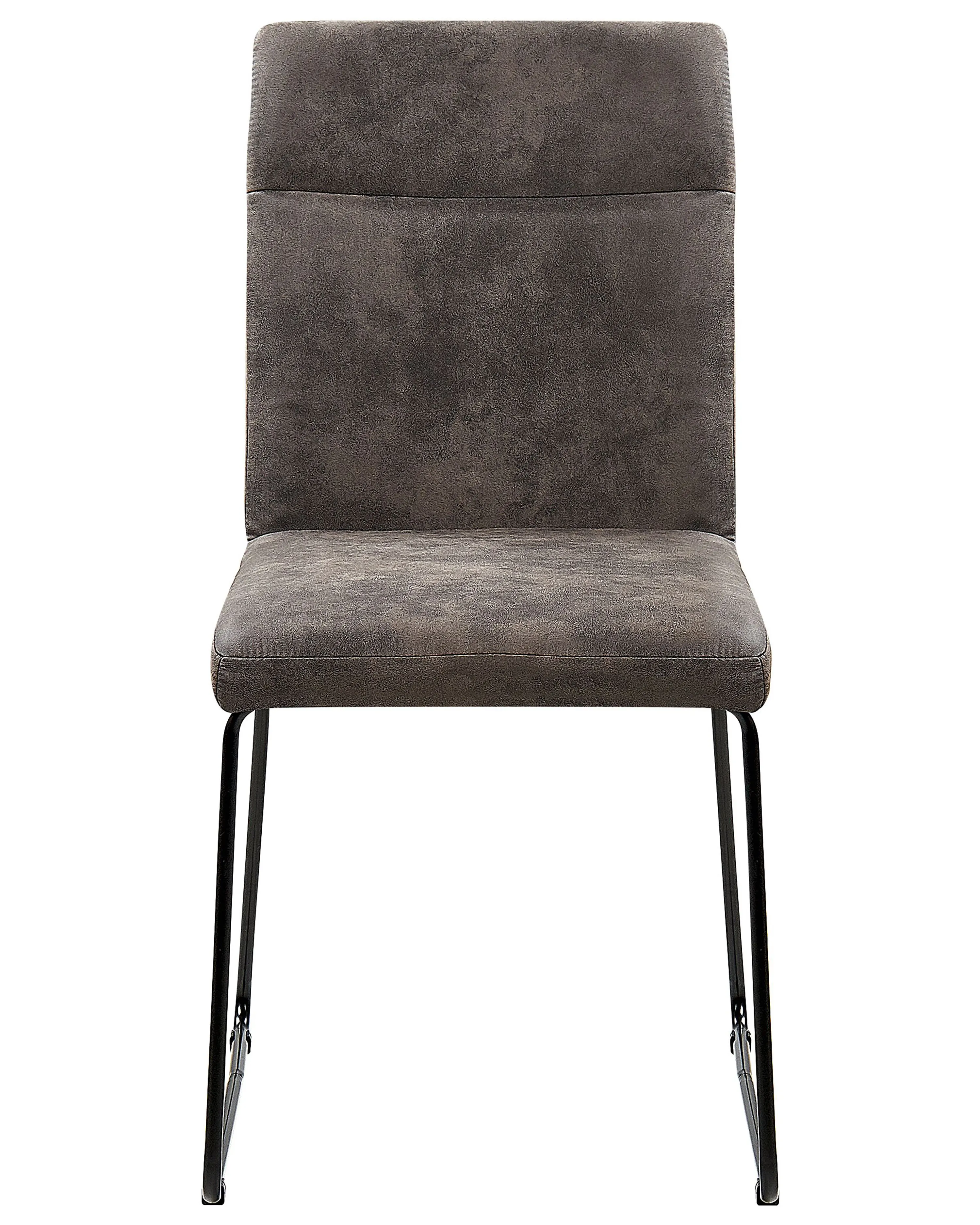 Set van 2 eetkamerstoelen NEVADA Stof Donkergrijs