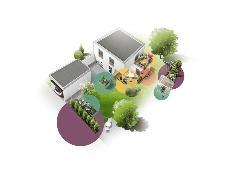 GARDENA Start-Set Tropfbewässerung für Balkone Micro-Drip-S Starterset für eine zuverlässige Tropfbewässerung von bis zu 15 Balkonpflanzen