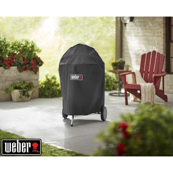 Housse de luxe pour barbecue à charbon en tissu noir - D.57 cm