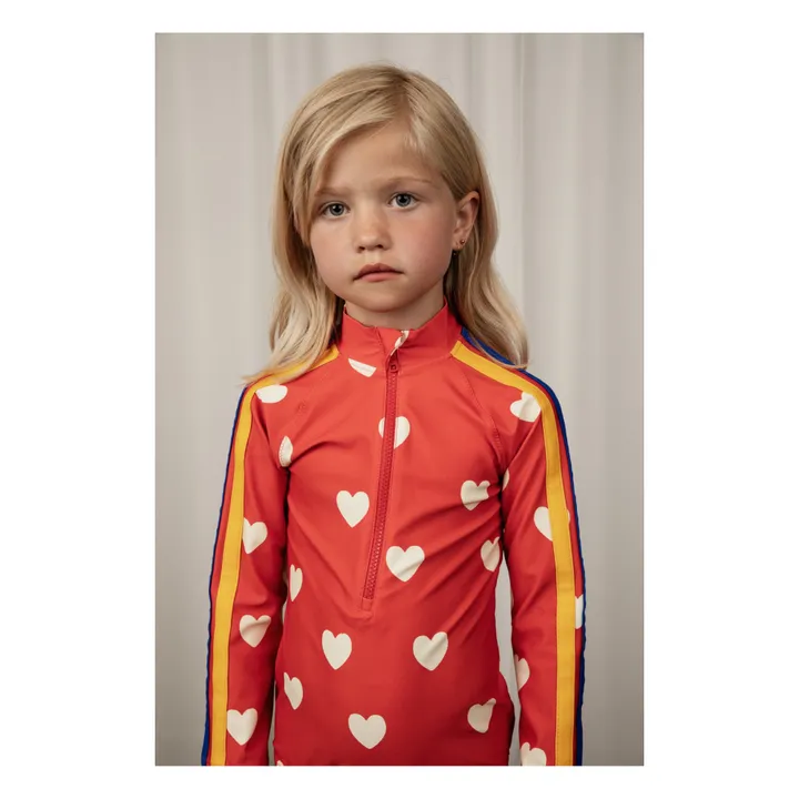 Mini Rodini Maillot de Bain Cœur Matière Recyclée | Rouge