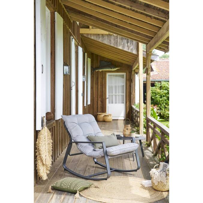 Fauteuil à bascule FELINIO Gris