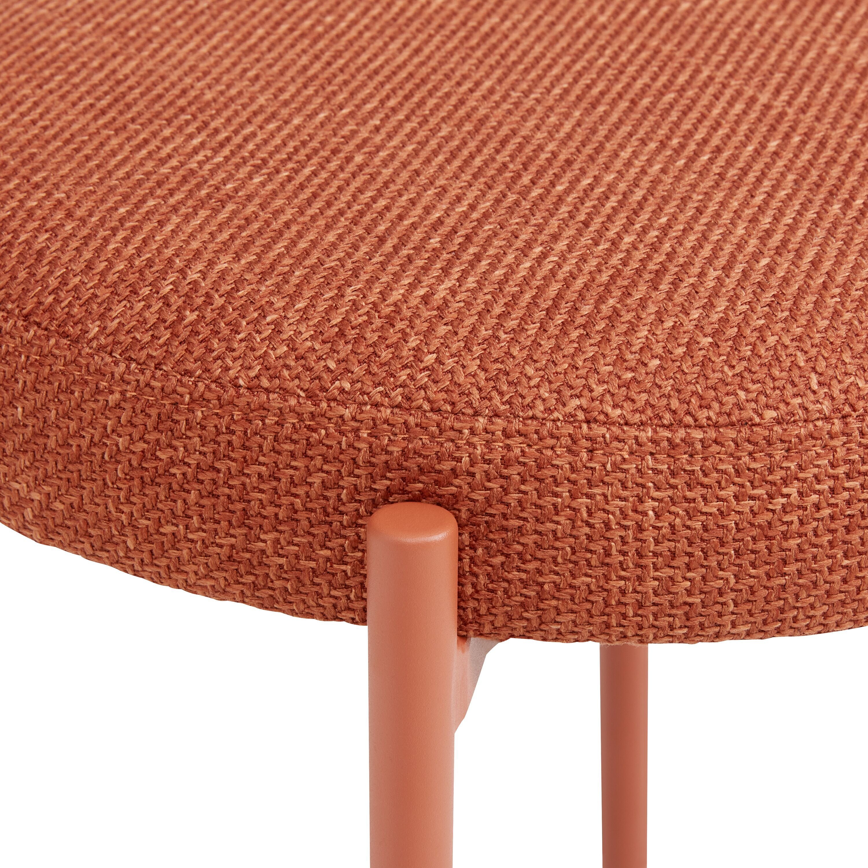 AURA Hocker Stoff - Orange / H: 45.0 cm