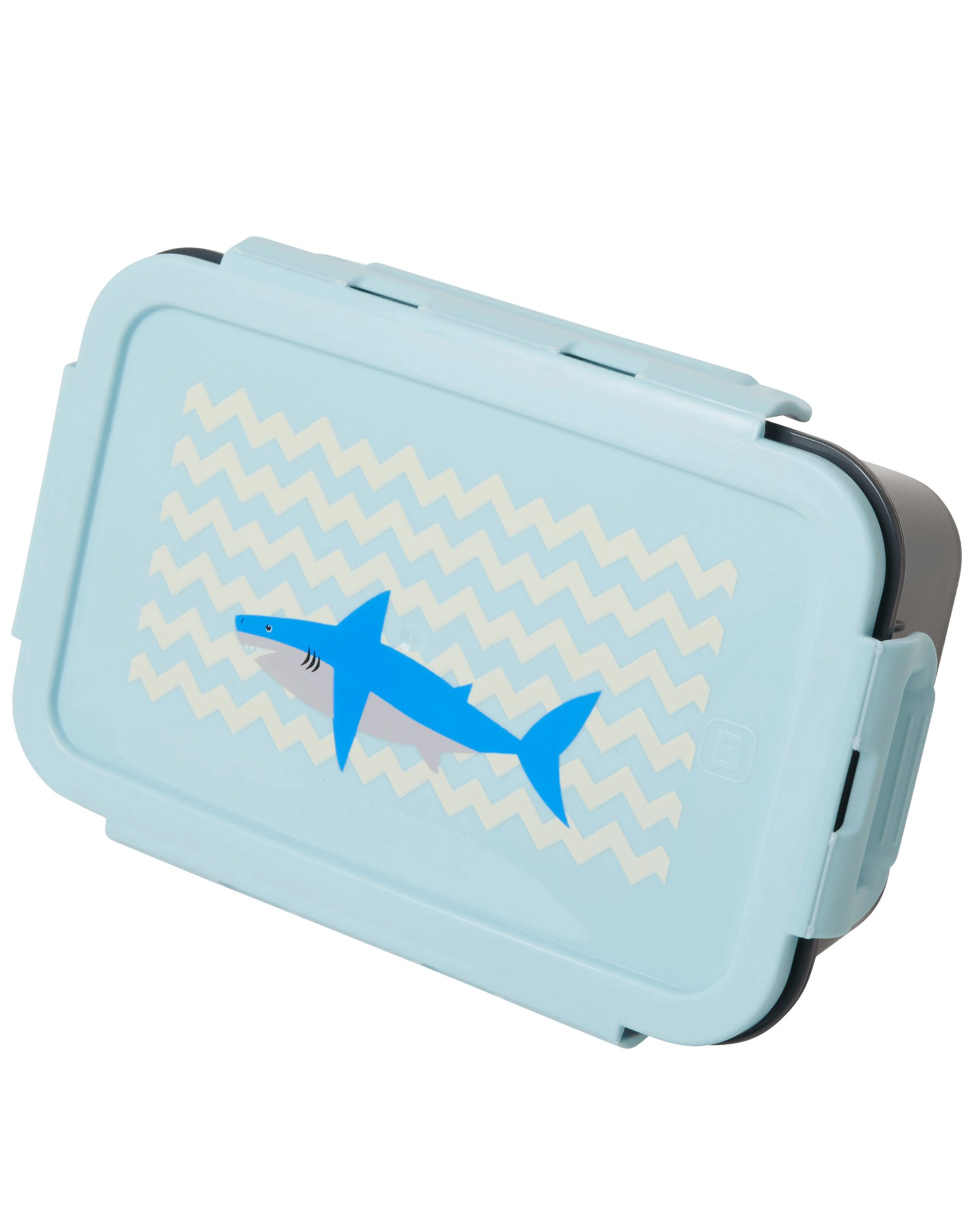 Lunchbox SHARK mit 3 Fächern in blau