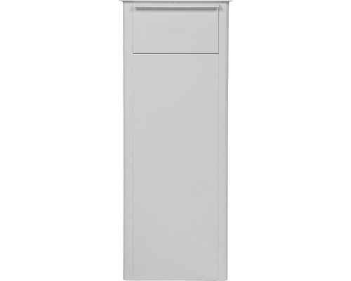 MEFA pakketbrievenbus, gepoedercoat staal, BxHxD 409/1021/326 mm, Beuken 458, verkeerswit RAL 9016, achterinwerpopening