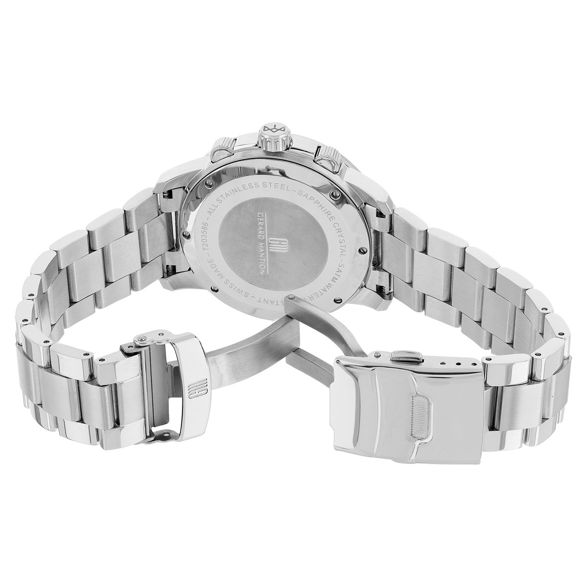 Montre MATY GM chronographe cadran noir bracelet acier