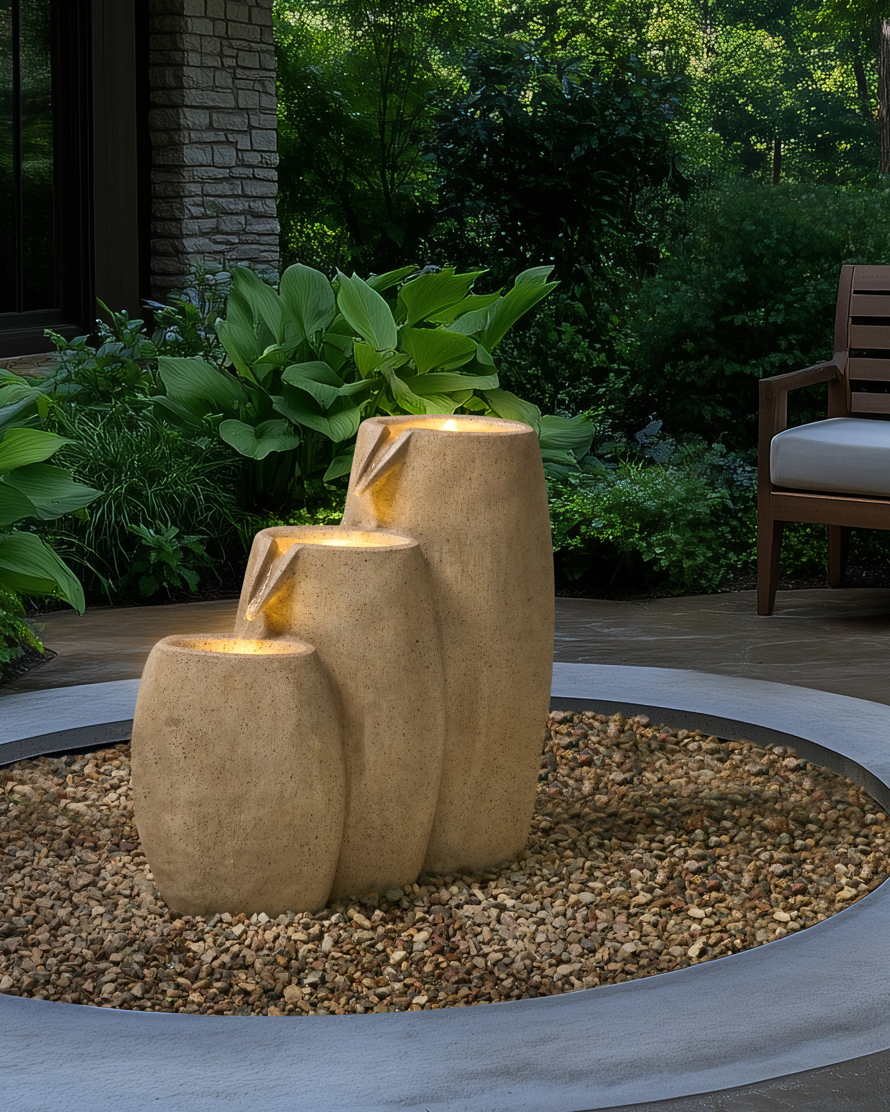 Tuinfontein ARKLE LED Beige