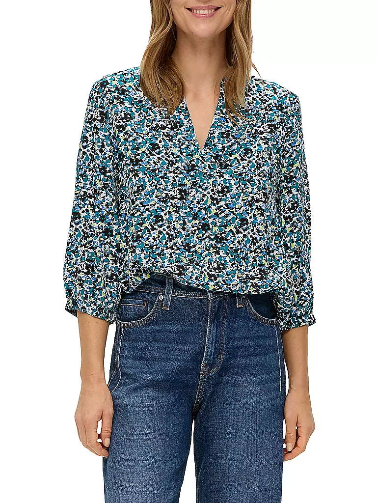 S.OLIVER Blusenshirt  schwarz