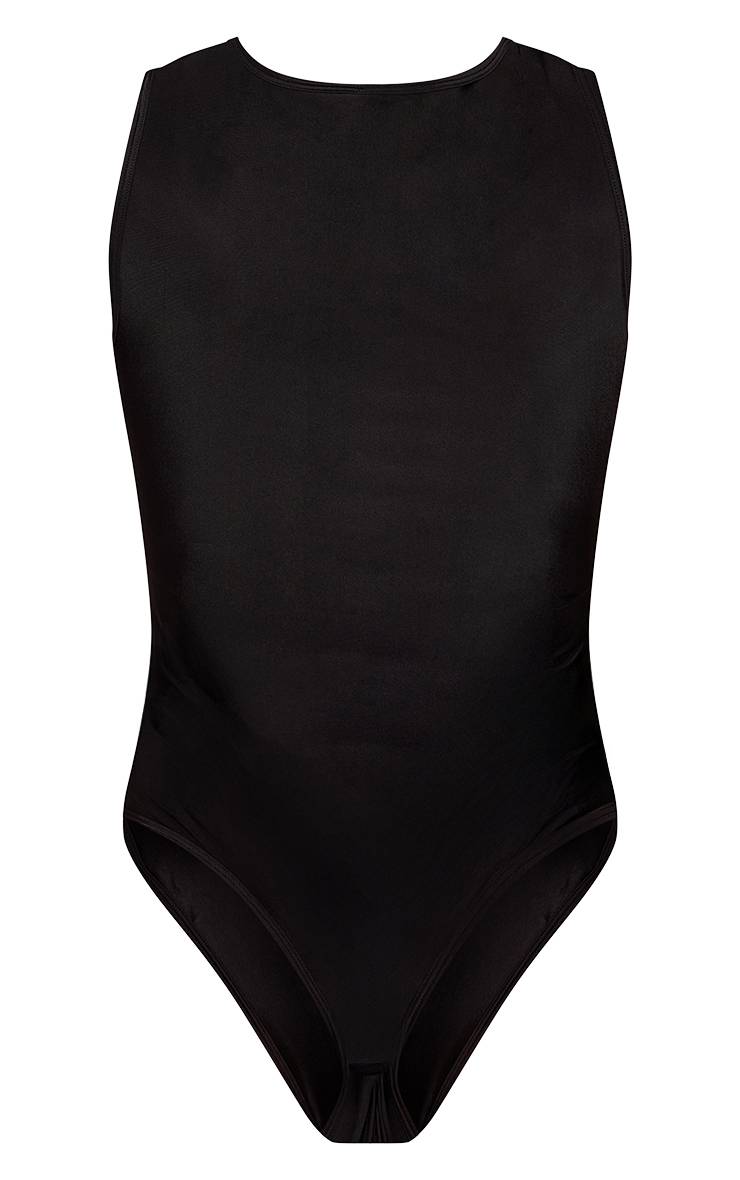 Noir Body Col Nageur En Polyamide Coloris Charbon