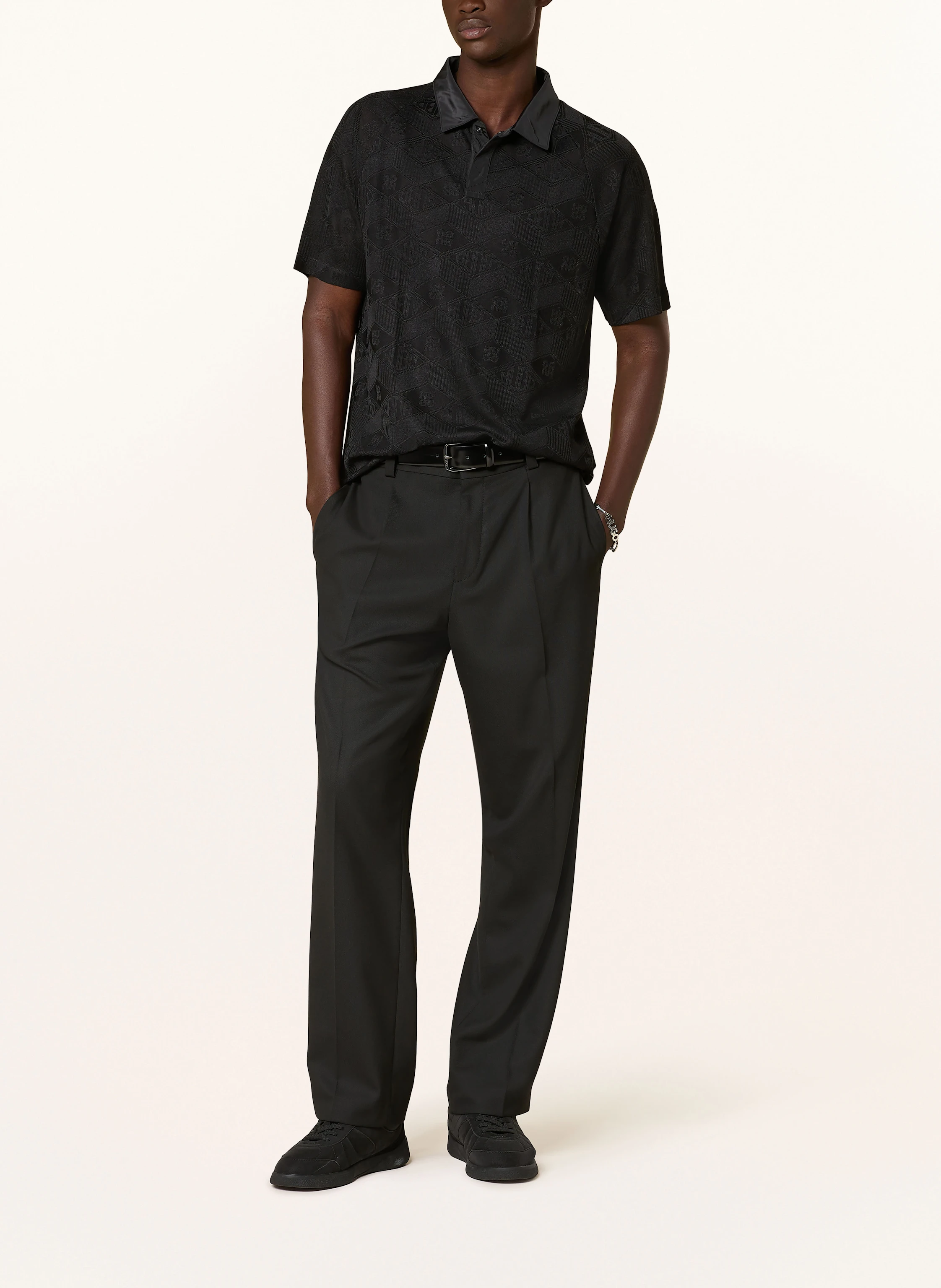 HUGO Strick-Poloshirt DOMPOLI