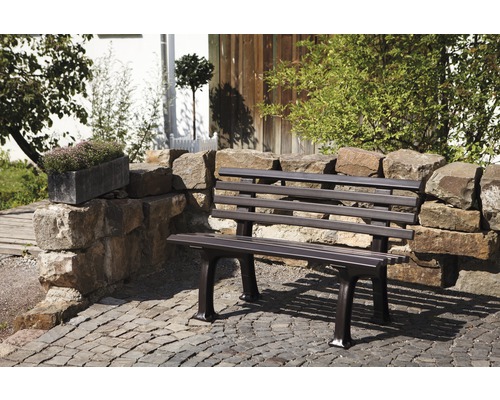Blome Ibiza tuinbank, kunststof, 2-zits, chocoladebruin