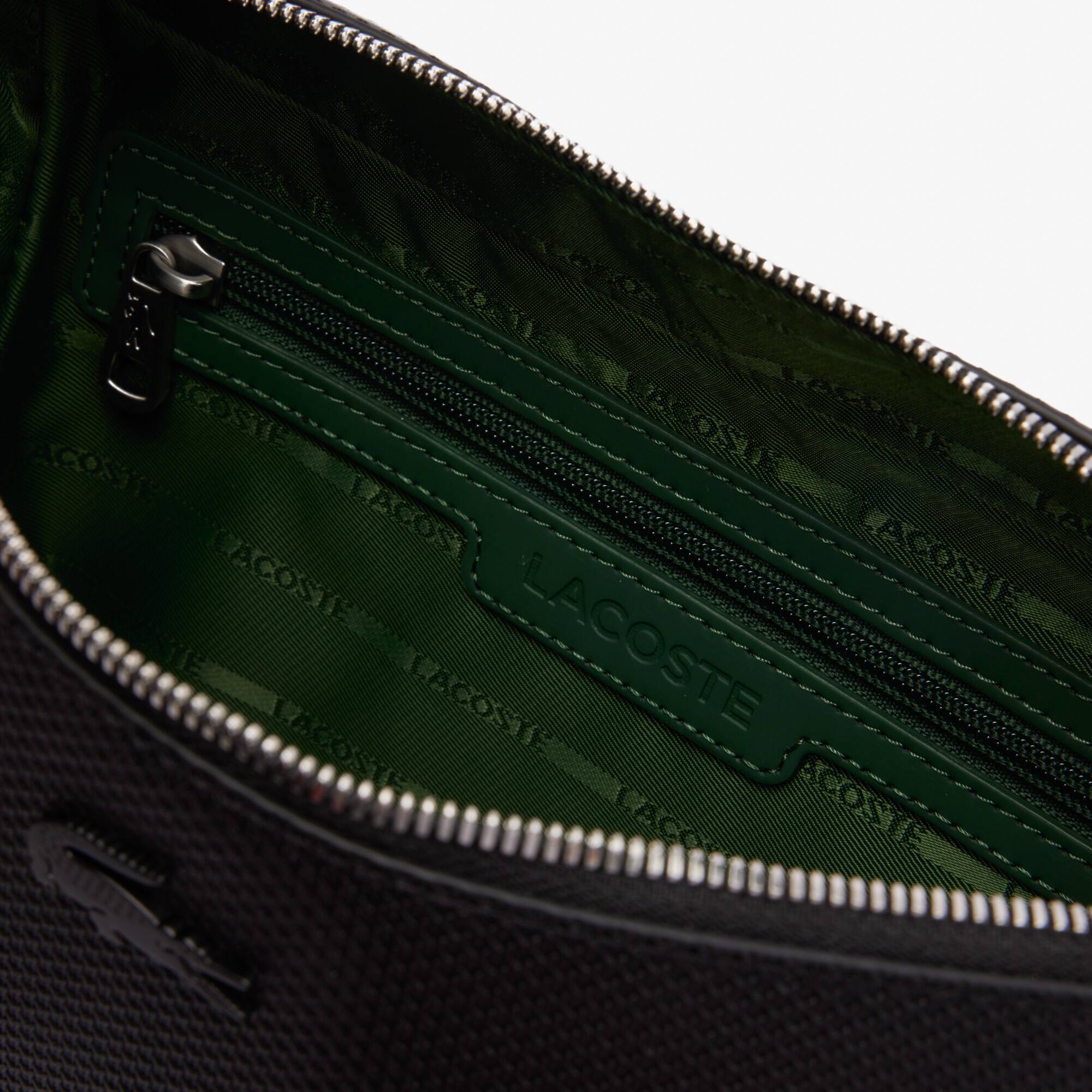 Unisex Umhängetasche CHANTACO aus mattem gelochten Leder Umhängetaschen & Gürteltaschen - Schwarz - Lacoste - Unisex