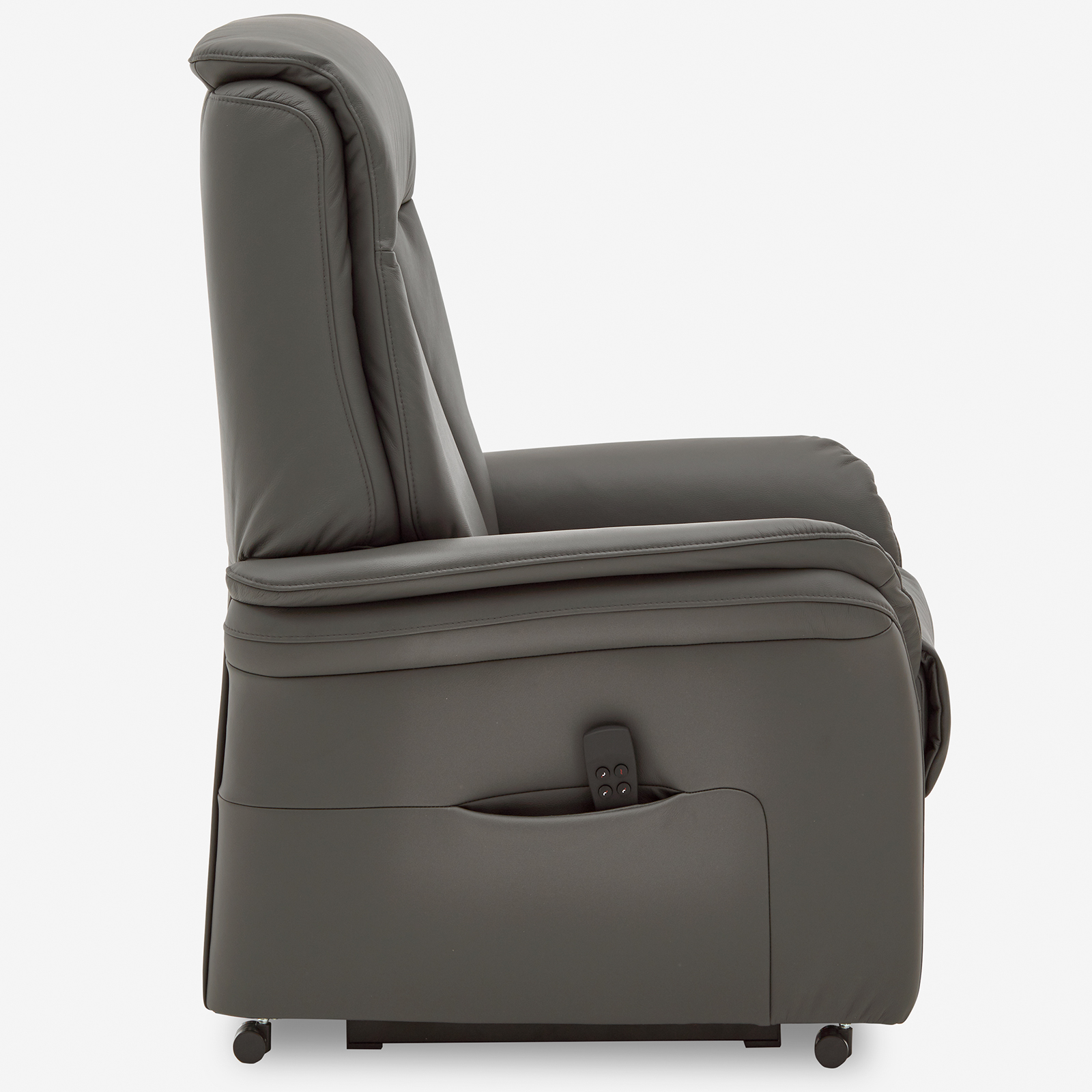 Ledersessel - anthrazit - mit E-Motoren - medium